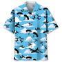 Skydiving Blue Tropical Hawaiian Shirt for Men, Women, Skydiving Lovers