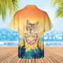 Summer Beach And Cool Cat Hawaiian Custom Image Face Cat Beach Shirt Hawaiian, Gift for Dog Cat Lover