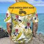 Take America Back Trump Hawaii Shirt 62539, Custom Trump's Photo Corn Tractor Farmhouse Shirt