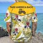 Take America Back Trump Hawaii Shirt 62539, Custom Trump's Photo Corn Tractor Farmhouse Shirt