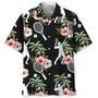 Tennis Blue Tropical Flowers Hawaiian Shirt for Men, Tennis Lovers