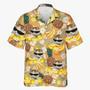 Tropical Fruit Pattern Dog & Cat Personalized Custom Unisex Hawaiian Shirt Upload Image, Dog Face, Cat Face