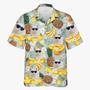 Tropical Fruit Pattern Dog & Cat Personalized Custom Unisex Hawaiian Shirt Upload Image, Dog Face, Cat Face