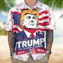 Trump The Patriot's Choice 2024 Hawaiian Shirt, 4 Of July Trump Hawaii Shirt Trump Fans