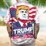 Trump The Patriot's Choice 2024 Hawaiian Shirt, 4 Of July Trump Hawaii Shirt Trump Fans