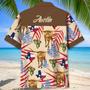 Vintage Texas Long Horn Hawaiian Shirt, Custom Name Men Farmers Texas Long Horn Hawaiian Shirt