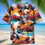 Vintage Tow Truck Operator Car Hawaiian Shirt for Men, Tow Trunk Drivers Summer Beach Shirt