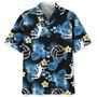 Volleyball Nature Blue Flowers Hawaiian Shirt for Men, Women, Summer Volleyball Team Shirt