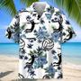 Volleyball Nature Blue Flowers Hawaiian Shirt for Men, Women, Summer Volleyball Team Shirt