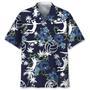 Volleyball Nature Blue Flowers Hawaiian Shirt for Men, Women, Summer Volleyball Team Shirt