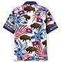 Wyoming Hawaiian Shirt Tropical Aloha Wyoming Bison Hawaiian Shirt for Men, Women