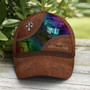 Faith Over Fear Jesus Leather Style Baseball Cap