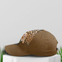 Kawaii Dog Inside Leopard Leather Style Baseball Cap