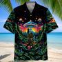 Alien Bigfoot Middle Finger Hawaiian Shirt