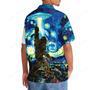 Alien Stalk Bigfoot In A Starry Night Hawaiian Shirt