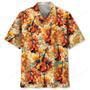 Autumn Leaves Violin Hawaiian Shirt