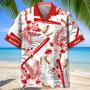 baseball red hawaiian shirt