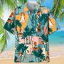 beagle palm tree colorful hawaiian shirt