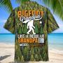 Bigfoot Grandpa Like A Regular Grandpa But Way More Squatchy Hawaiian Shirt