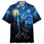 Bigfoot Mystery Starry Night Hawaiian Shirt