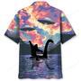 Bigfoot Riding Nessie Loch Ness Monster Hawaiian Shirt