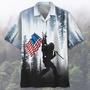 Bigfoot Usa Flag Hawaiian Shirt