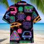 Billiard Neon Black Hawaiian Shirt