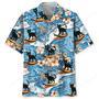 Black Cat Surfing Hawaiian Shirt