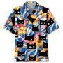 Black Cat Tropical Funny Hawaiian Shirt