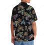 Black Tropical Dirt Bike Racing Hawaiian Shirt