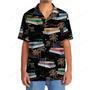 Black Tropical Palm Tree Pontoon Hawaiian Shirt