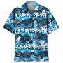 Blue Chinese Dragon Hawaiian Shirt