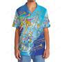 Blue Golden Trombone Hawaiian Shirt