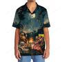 Camping Bigfoot Bear Sloth Flamingo Hawaiian Shirt