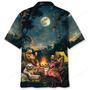 Camping Bigfoot Bear Sloth Flamingo Hawaiian Shirt