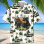 Camping Bigfoot Husband and Wife Hawaiian Shirt