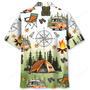 Camping Tent Compass Hawaiian Shirt