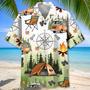 Camping Tent Compass Hawaiian Shirt