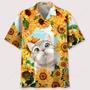 Cat Sunflower Hawaiian Shirt