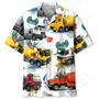 Colorful Concrete Mixer Truck Hawaiian Shirt