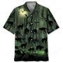 Creepy Black Cat Halloween Hawaiian Shirt