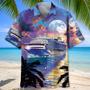 Cruise Ship Sun Set Art Hawaiian Shirt