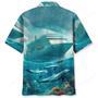 Cruise Ship With Dolphins Art Hawaiian Shirt