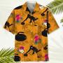 Curling Orange Tropical Hawaiian Shirt