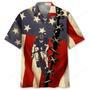 cycling america flag hawaiian shirt