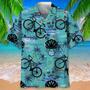 Cycling Blue Beach Hawaiian Shirt