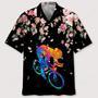 Cycling Watercolors Flower Hawaiian Shirt