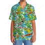 Dinosaur Surfing Hawaiian Shirt