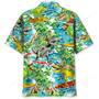 Dinosaur Surfing Hawaiian Shirt