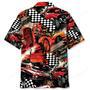 Drag Racing Retro Red Hawaiian Shirt